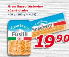 Těstoviny semolinové Gran Sasso