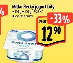 Bílý jogurt řecký 0% Milko