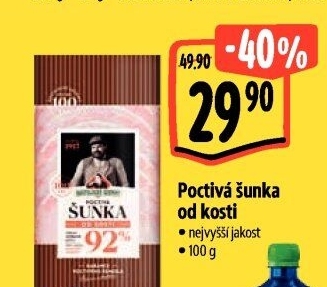 Šunka nejvyšší jakosti poctivá Kostelecké uzeniny