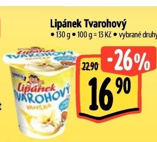 Dezert Lipánek tvarohový Madeta