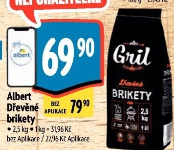 Dřevěné brikety Albert Gril