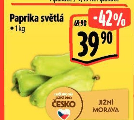 Paprika světlá