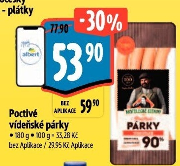 Párky vídeňské poctivé Kostelecké uzeniny