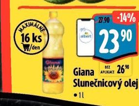 Slunečnicový olej Giana