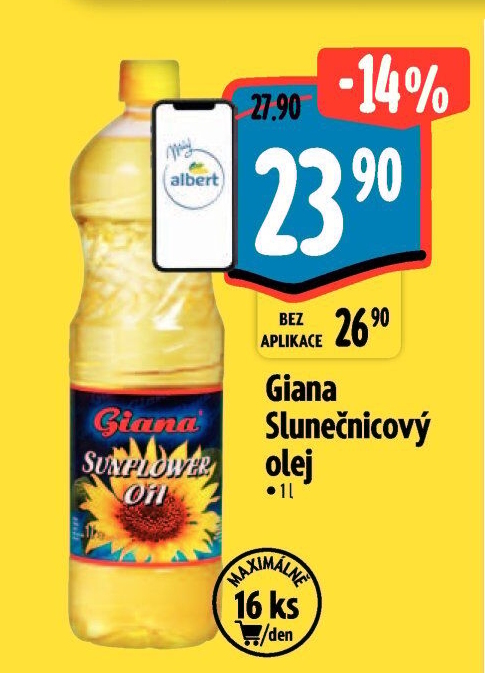 Slunečnicový olej Giana
