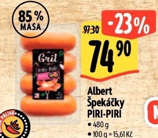 Špekáčky Piri-Piri Albert Gril