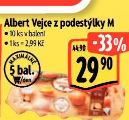 Vejce z podestýlky M Albert