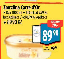 Zmrzlina ve vaničce Carte D'