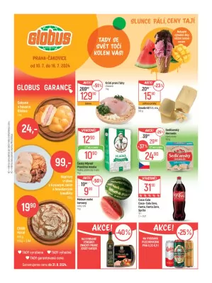 akční leták Globus 10.7.2024-16.7.2024