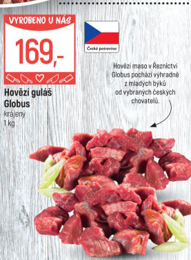 Hovězí maso na guláš Globus