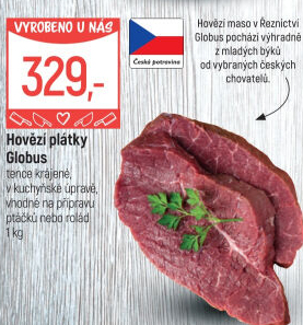 Hovězí plátky Globus