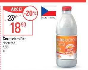 Mléko čerstvé Bohemilk - 3,5% plnotučné