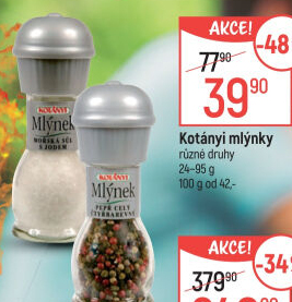 Mlýnek s kořením Kotányi