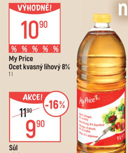 Ocet kvasný My Price