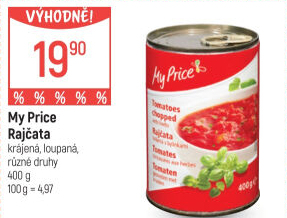Rajčata krájená My Price