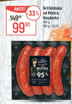 Grilovací klobása od Mistra Láďa Grileman Kostelecké uzeniny