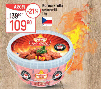 Kuřecí křídla na gril sweet chilli Vodňanské kuře