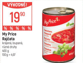 Rajčata krájená My Price