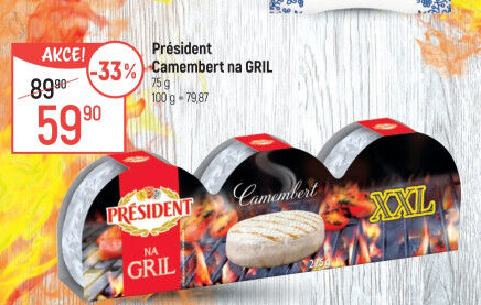 Sýr Camembert na gril Président