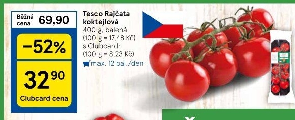Rajčata koktejlová Tesco