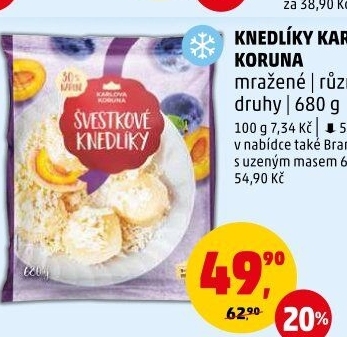 Knedlíky mražené Karlova Koruna