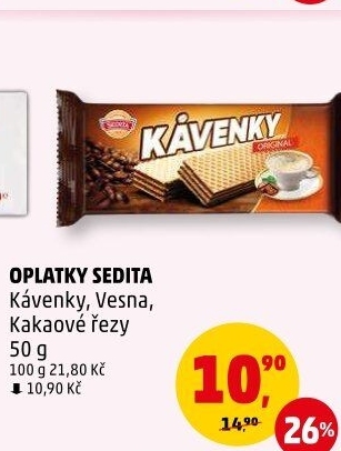 Oplatky Kávenky Sedita