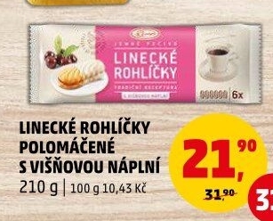 Rohlíčky linecké Klasa Pekárny a cukrárny Klatovy