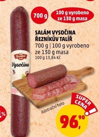 Salám Vysočina Řezníkův talíř