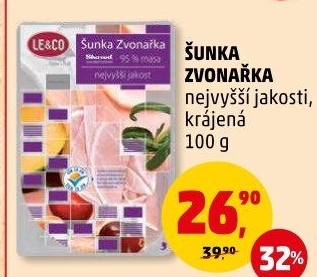 Šunka Zvonařka nejvyšší jakosti LE&