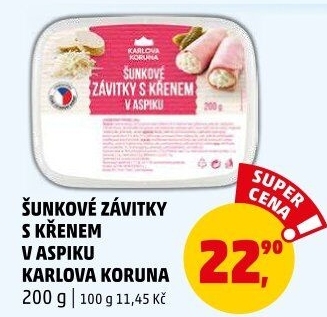 Šunkový závitek s křenem Karlova Koruna