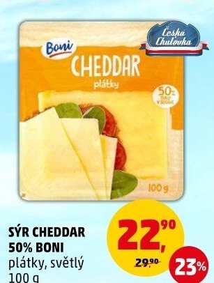 Sýr Cheddar 50% Boni