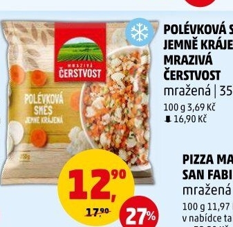 Zeleninová polévková směs mražená Mrazivá Čerstvost