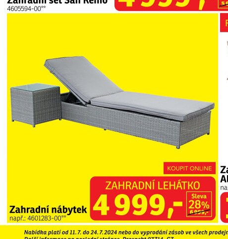 Zahradní lehátko