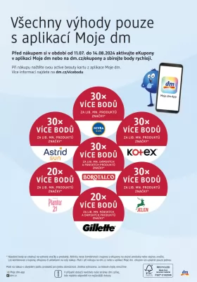 akční leták dm drogerie 11.7.2024-14.8.2024