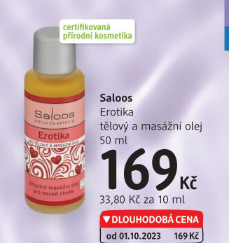 Olej tělový a masážní Saloos