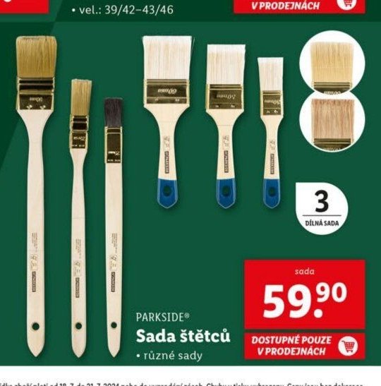 Parkside Sada štětců