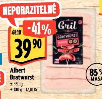 Grilovací klobása bratwurst Albert Gril