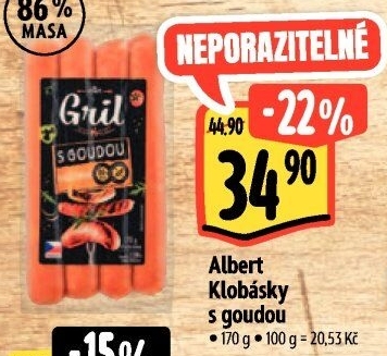 Klobása s goudou Albert Gril