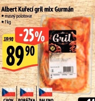 Kuřecí mix na gril Gurmán Gril Albert