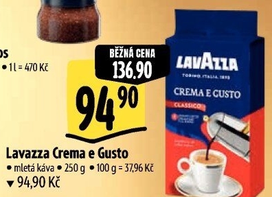 Mletá káva Crema e Gusto Lavazza