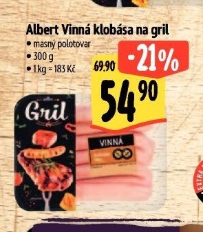 Albert Vinná klobása na gril