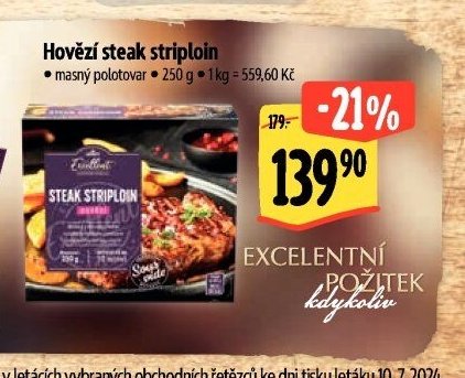 Hovězí steak striploin