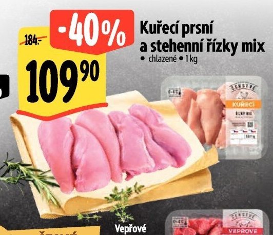 Kuřecí prsní a stehenní řízky mix