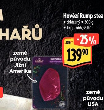 Hovězí steak Rump Albert Excellent