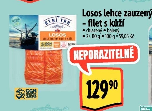 Losos lehce zauzený filety Albert