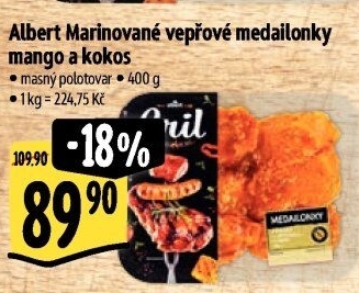 Marinované vepřové medailonky Albert Gril