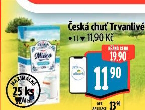 Mléko trvanlivé Česká chuť - 1,5% polotučné