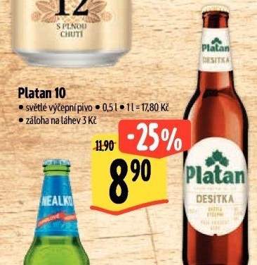Pivo světlé výčepní 10° Platan