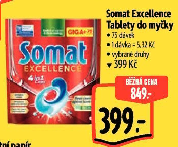 Tablety do myčky Excellence Somat