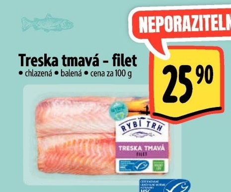 Treska tmavá filety Albert